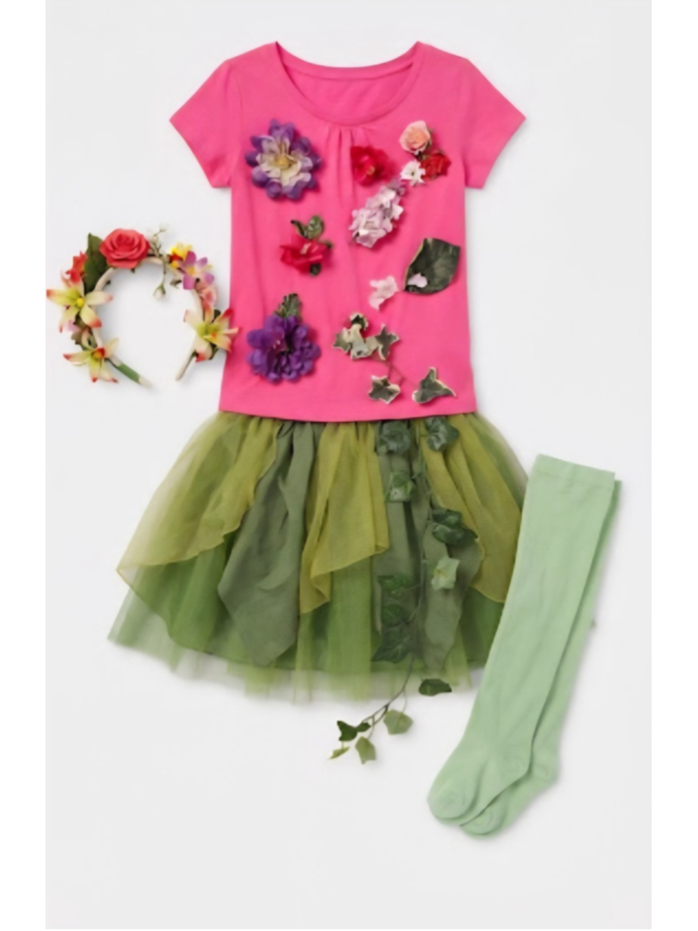 : VTG Y2K Handmade Garden Fairy Costume 4PC Set Gap Kids 14 16 Girls L XL